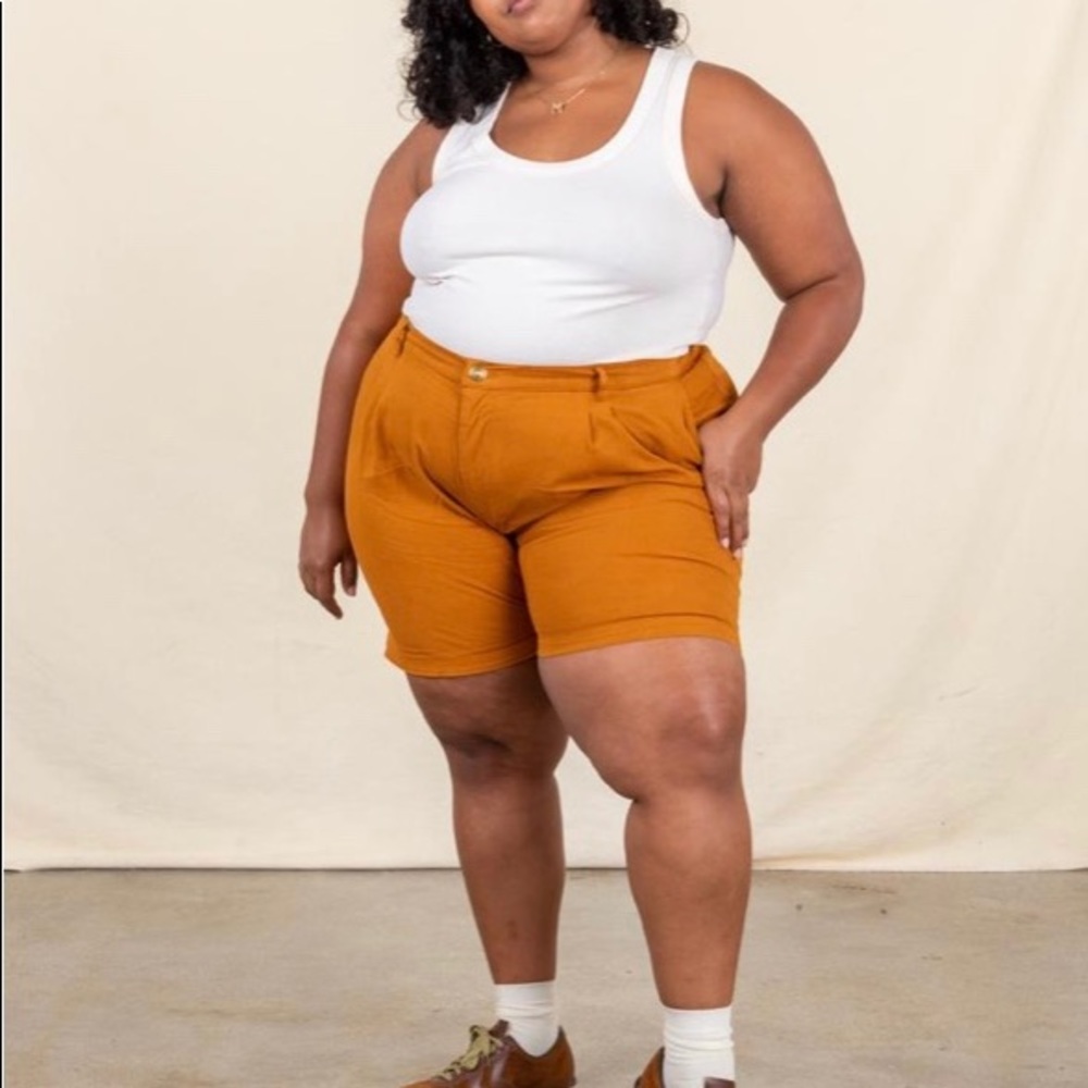 Big Bud Press Trouser Shorts - Spicy Mustard